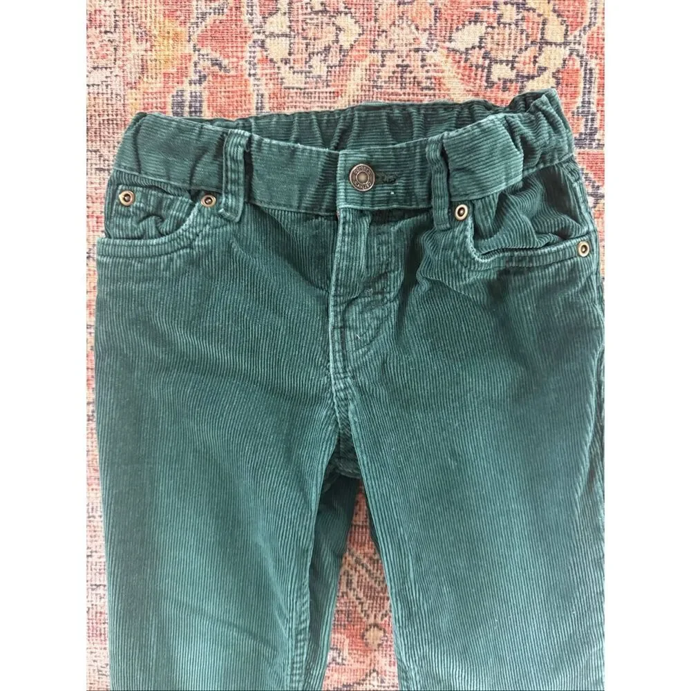 Carter’s 4T Toddler Boys Green Corduroy Straight Leg Pants